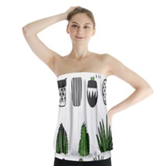 Succulents Strapless Top