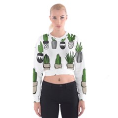 Succulents Cropped Sweatshirt by nate14shop