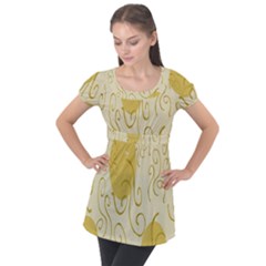 Sun Puff Sleeve Tunic Top by nate14shop