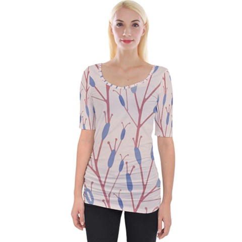 Abstract-006 Wide Neckline Tee by nate14shop