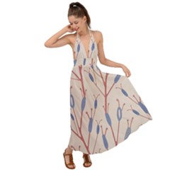 Abstract-006 Backless Maxi Beach Dress by nate14shop