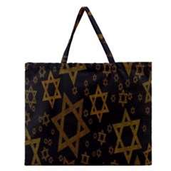 Star-of-david Zipper Large Tote Bag by nate14shop