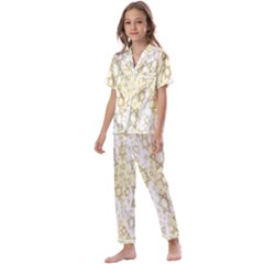 Star-of-david-001 Kids  Satin Short Sleeve Pajamas Set by nate14shop