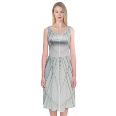 Architecture Building Midi Sleeveless Dress by artworkshop