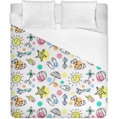 Drawing Pattern Duvet Cover (california King Size) by artworkshop