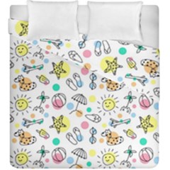 Drawing Pattern Duvet Cover Double Side (king Size) by artworkshop