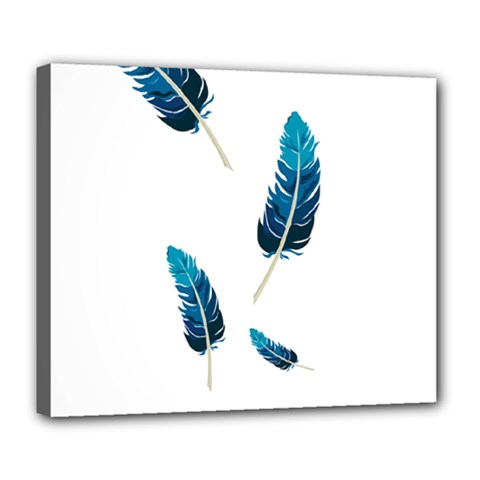 Feather Bird Deluxe Canvas 24  X 20  (stretched) by artworkshop