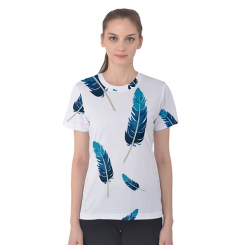 Feather Bird Women s Cotton Tee by artworkshop