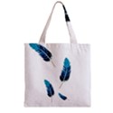 Feather Bird Zipper Grocery Tote Bag View1