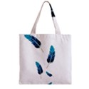 Feather Bird Zipper Grocery Tote Bag View2