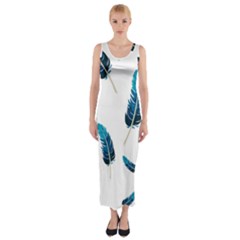 Feather Bird Fitted Maxi Dress