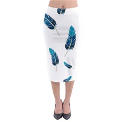 Feather Bird Midi Pencil Skirt by artworkshop