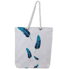 Feather Bird Full Print Rope Handle Tote (large) by artworkshop