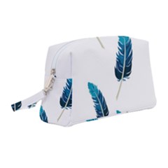 Feather Bird Wristlet Pouch Bag (medium) by artworkshop