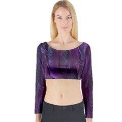 Feather Long Sleeve Crop Top by artworkshop