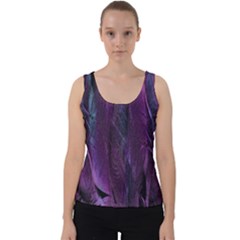 Feather Velvet Tank Top by artworkshop