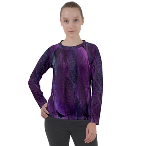 Feather Women s Long Sleeve Raglan Tee by artworkshop