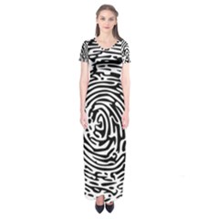 Fingerprint Short Sleeve Maxi Dress by artworkshop