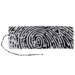 Fingerprint Roll Up Canvas Pencil Holder (m) by artworkshop