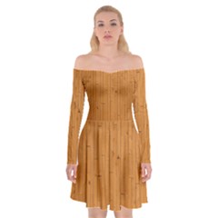 Hardwood Vertical Off Shoulder Skater Dress