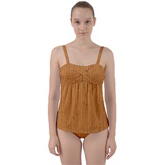 Hardwood Vertical Twist Front Tankini Set by artworkshop