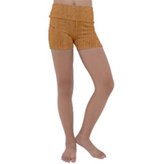 Hardwood Vertical Kids  Lightweight Velour Yoga Shorts