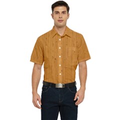 Hardwood Vertical Men s Short Sleeve Pocket Shirt 