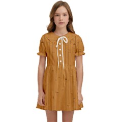 Hardwood Vertical Kids  Sweet Collar Dress by artworkshop