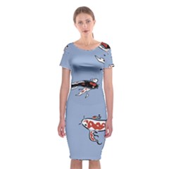 Fish Carp Koi Koi Classic Short Sleeve Midi Dress by artworkshop