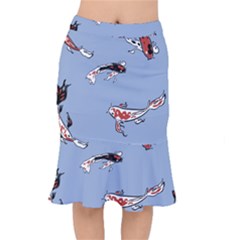 Fish Carp Koi Koi Short Mermaid Skirt by artworkshop