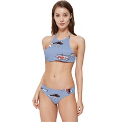 Fish Carp Koi Koi Banded Triangle Bikini Set