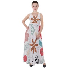 Nature Flora Empire Waist Velour Maxi Dress by artworkshop