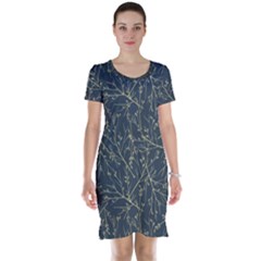 Nature Twigs Short Sleeve Nightdress by artworkshop