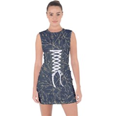 Nature Twigs Lace Up Front Bodycon Dress by artworkshop