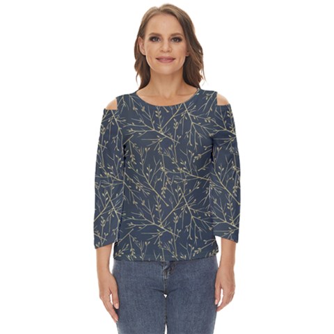 Nature Twigs Cut Out Wide Sleeve Top by artworkshop