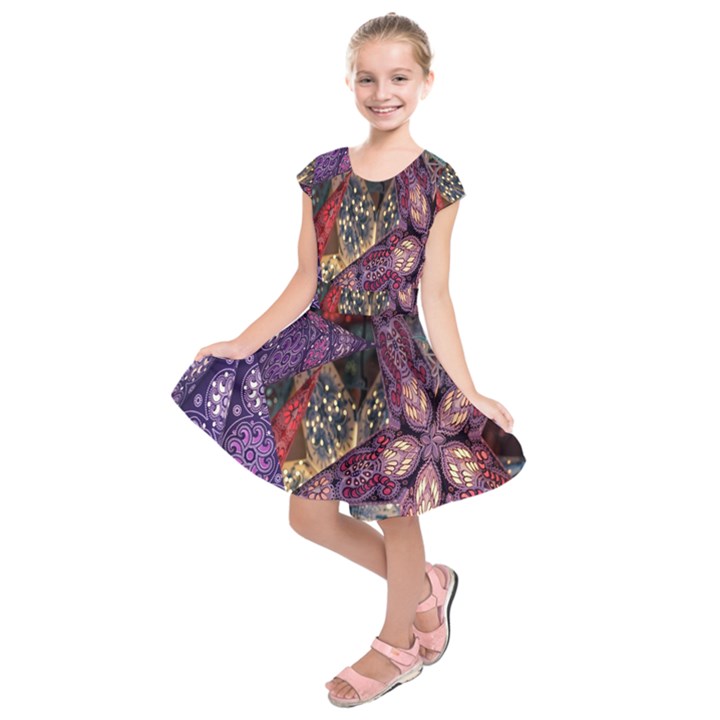 Stars-001 Kids  Short Sleeve Dress