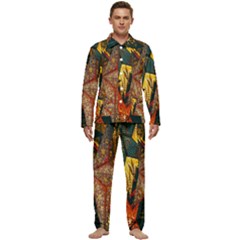 Stars-002 Men s Long Sleeve Velvet Pocket Pajamas Set by nate14shop