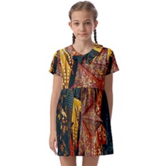 Stars-002 Kids  Asymmetric Collar Dress