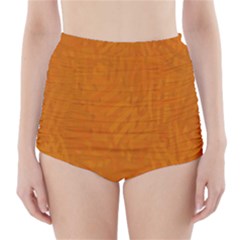 Orange High-waisted Bikini Bottoms by nate14shop