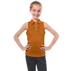 Orange Kids  Sleeveless Polo Tee