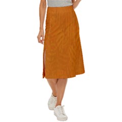 Orange Midi Panel Skirt by nate14shop