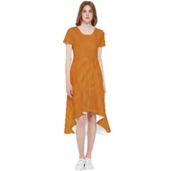 Orange High Low Boho Dress by nate14shop