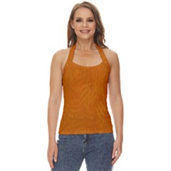 Orange Basic Halter Top by nate14shop