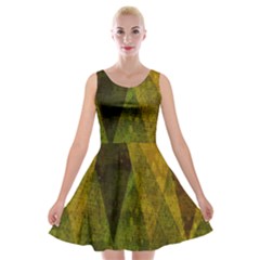 Rhomboid 001 Velvet Skater Dress