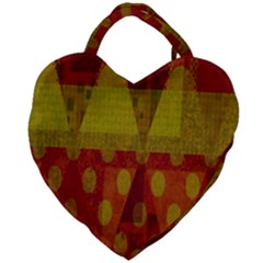 Rhomboid 003 Giant Heart Shaped Tote by nate14shop