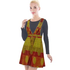 Rhomboid 003 Plunge Pinafore Velour Dress by nate14shop