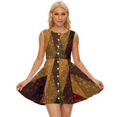 Rhomboid 004 Sleeveless Button Up Dress
