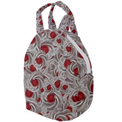 Cream With Cherries Motif Random Pattern Travel Backpacks