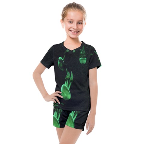 Jellyfish Kids  Mesh Tee And Shorts Set by nate14shop