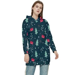 Christmas 001 Women s Long Oversized Pullover Hoodie